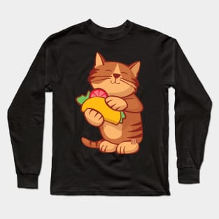 Cat with Taco Long Sleeve T-Shirt